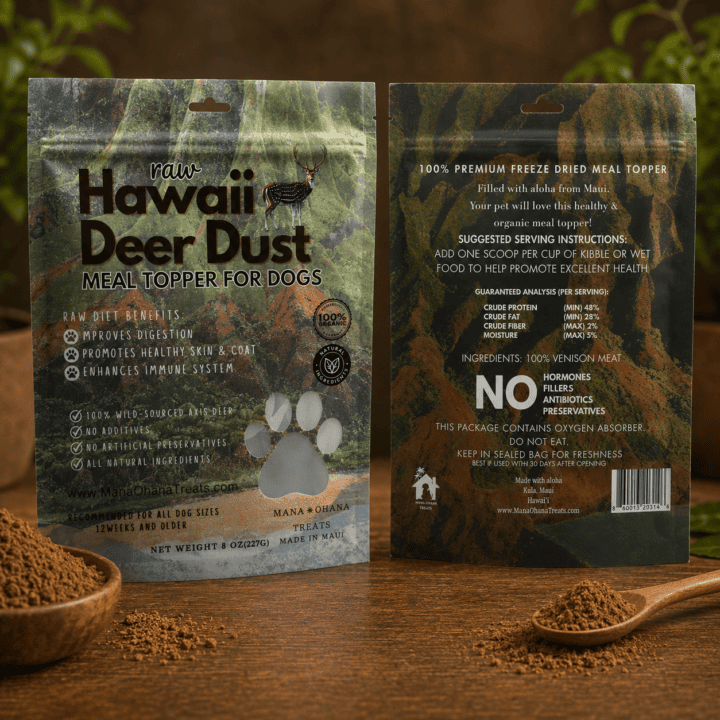 Hawaii Deer Dust Meal Topper for Dogs 8oz